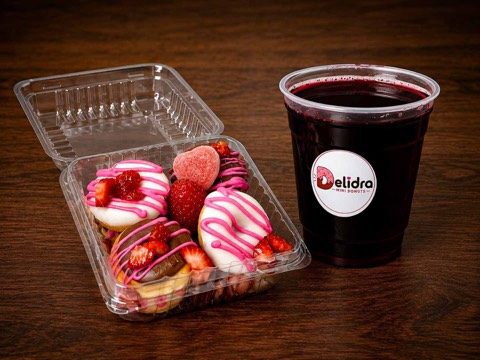 El Consentido — 6 mini donas con chocolate y fresas + bebida a elección.